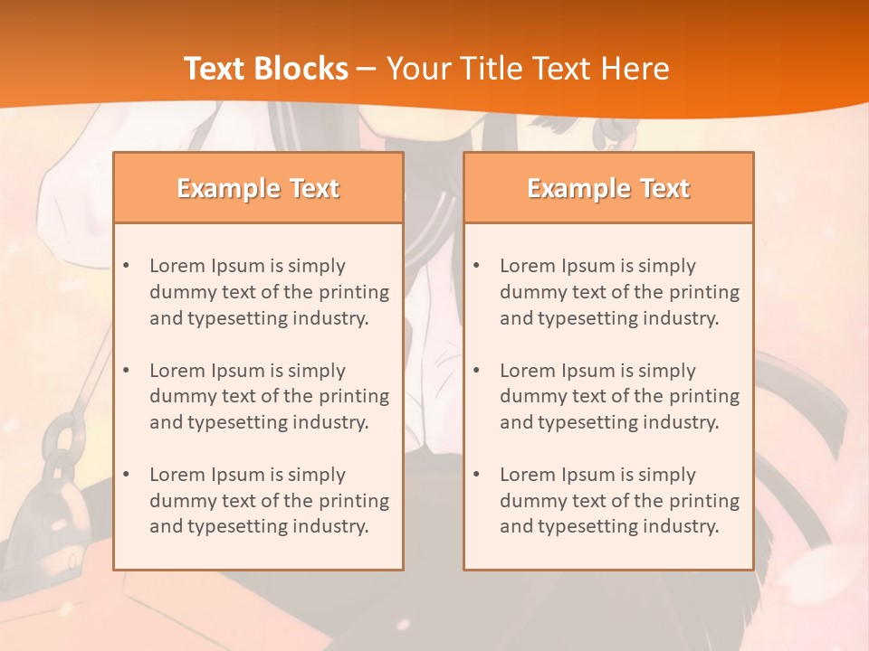 A Girl Sitting On A Swing With A Sword In Her Hand PowerPoint Template