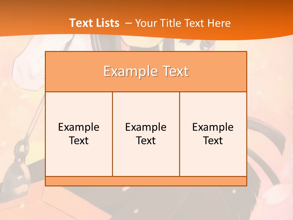 A Girl Sitting On A Swing With A Sword In Her Hand PowerPoint Template