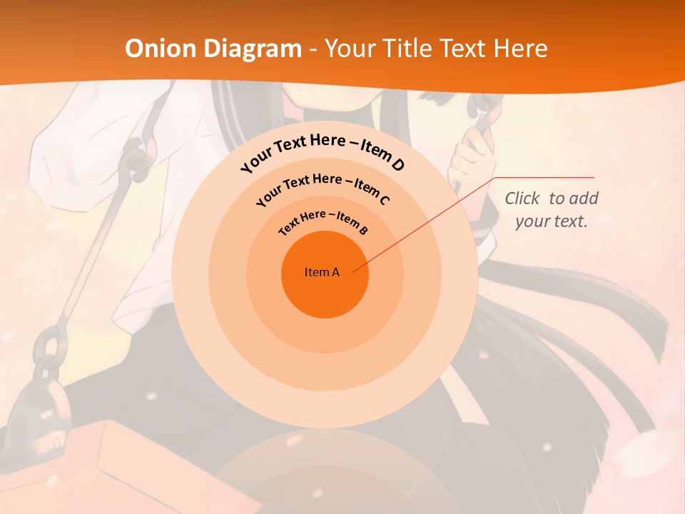 A Girl Sitting On A Swing With A Sword In Her Hand PowerPoint Template