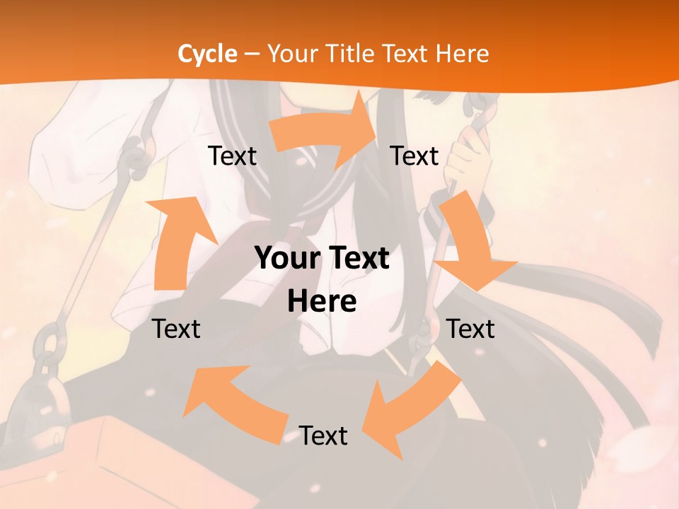 A Girl Sitting On A Swing With A Sword In Her Hand PowerPoint Template