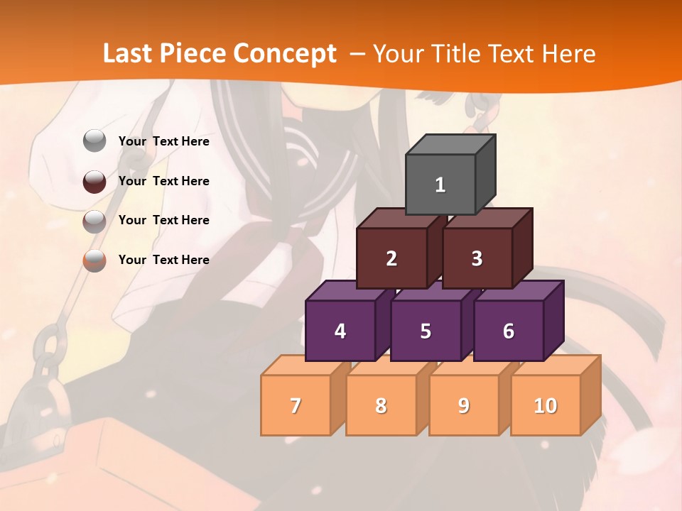 A Girl Sitting On A Swing With A Sword In Her Hand PowerPoint Template