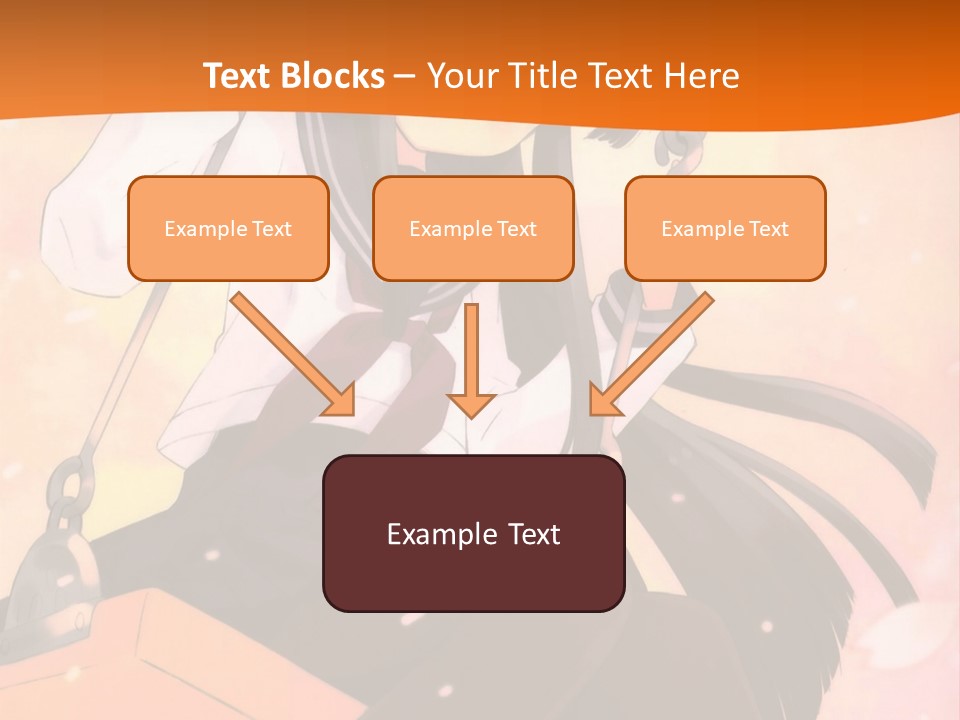 A Girl Sitting On A Swing With A Sword In Her Hand PowerPoint Template