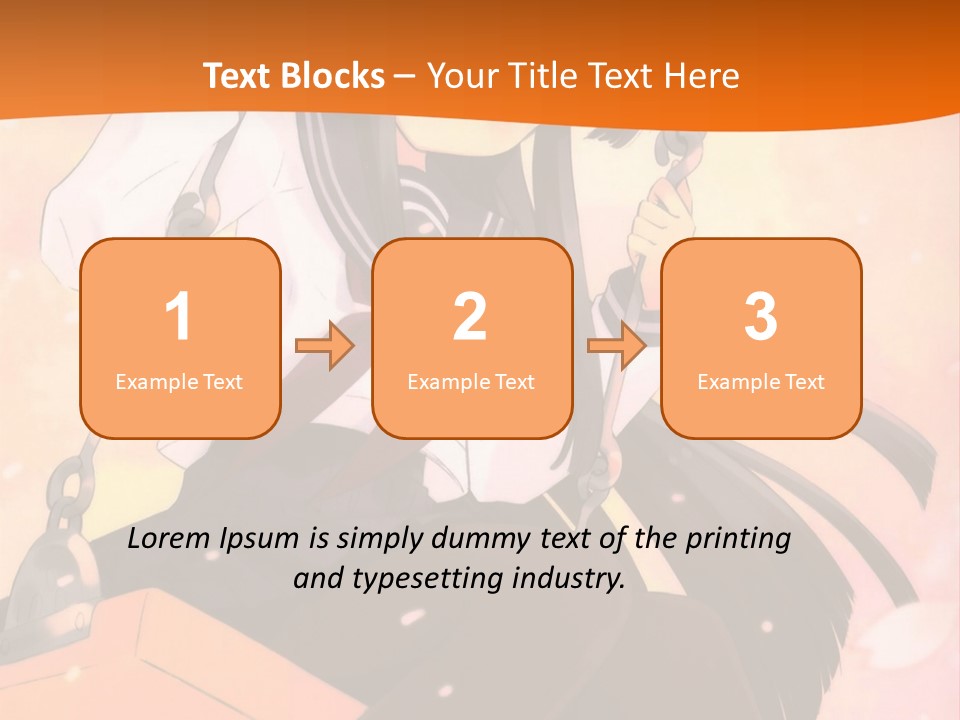 A Girl Sitting On A Swing With A Sword In Her Hand PowerPoint Template