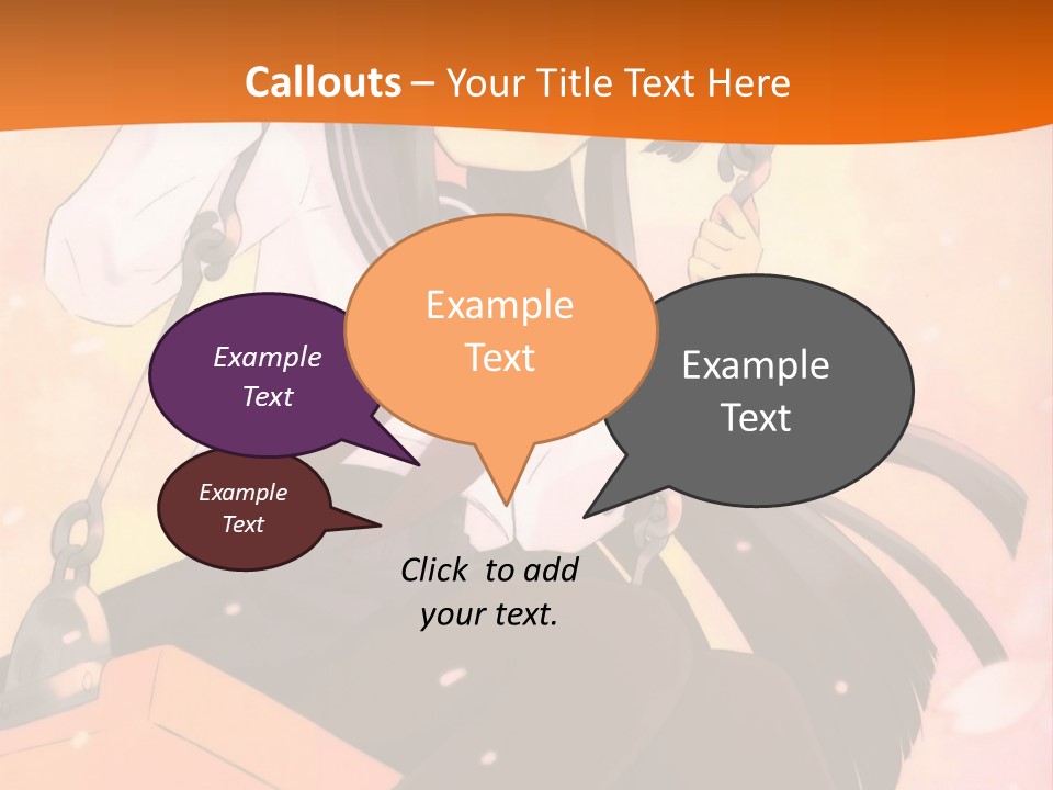 A Girl Sitting On A Swing With A Sword In Her Hand PowerPoint Template