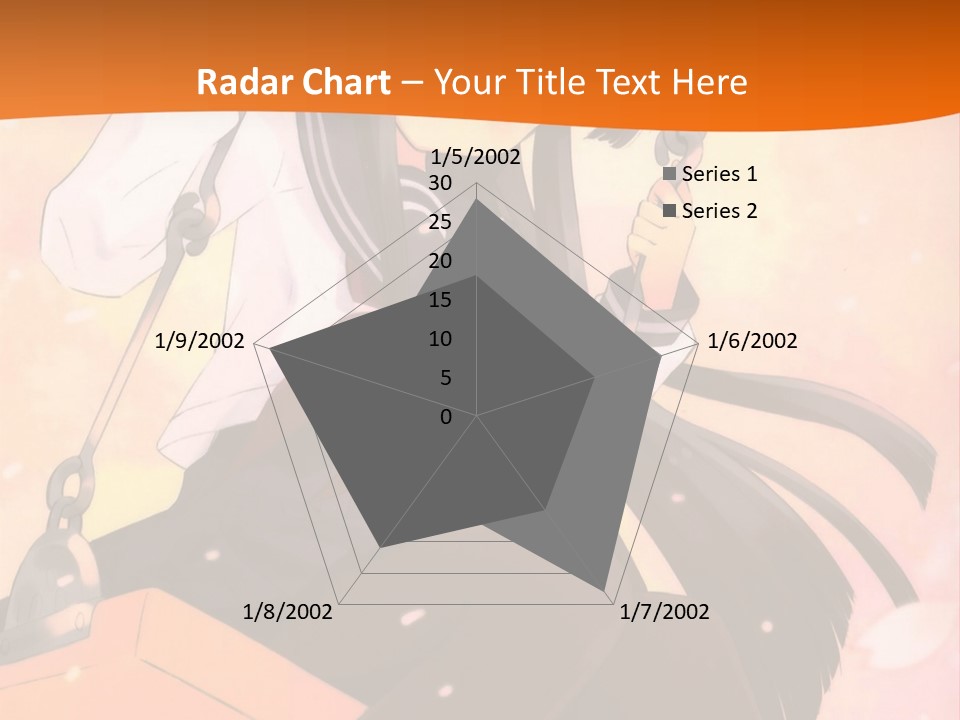 A Girl Sitting On A Swing With A Sword In Her Hand PowerPoint Template