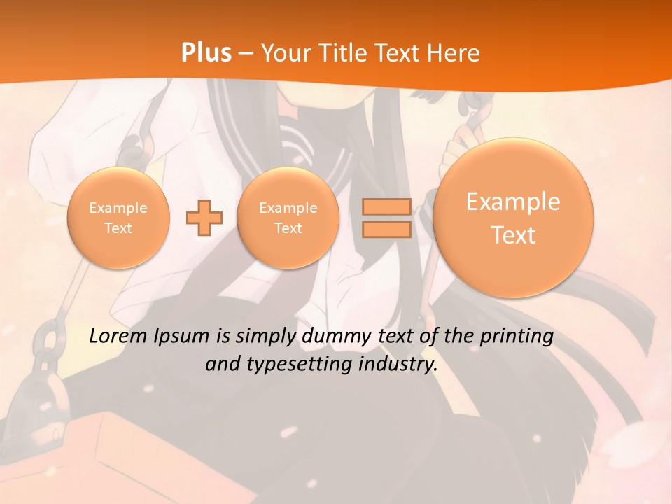 A Girl Sitting On A Swing With A Sword In Her Hand PowerPoint Template