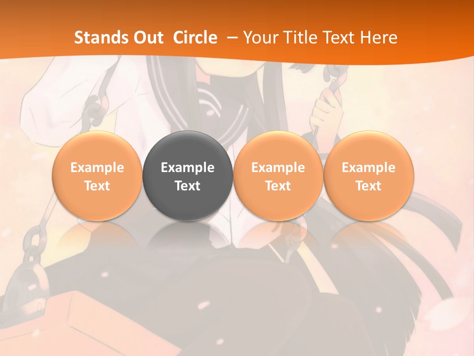 A Girl Sitting On A Swing With A Sword In Her Hand PowerPoint Template