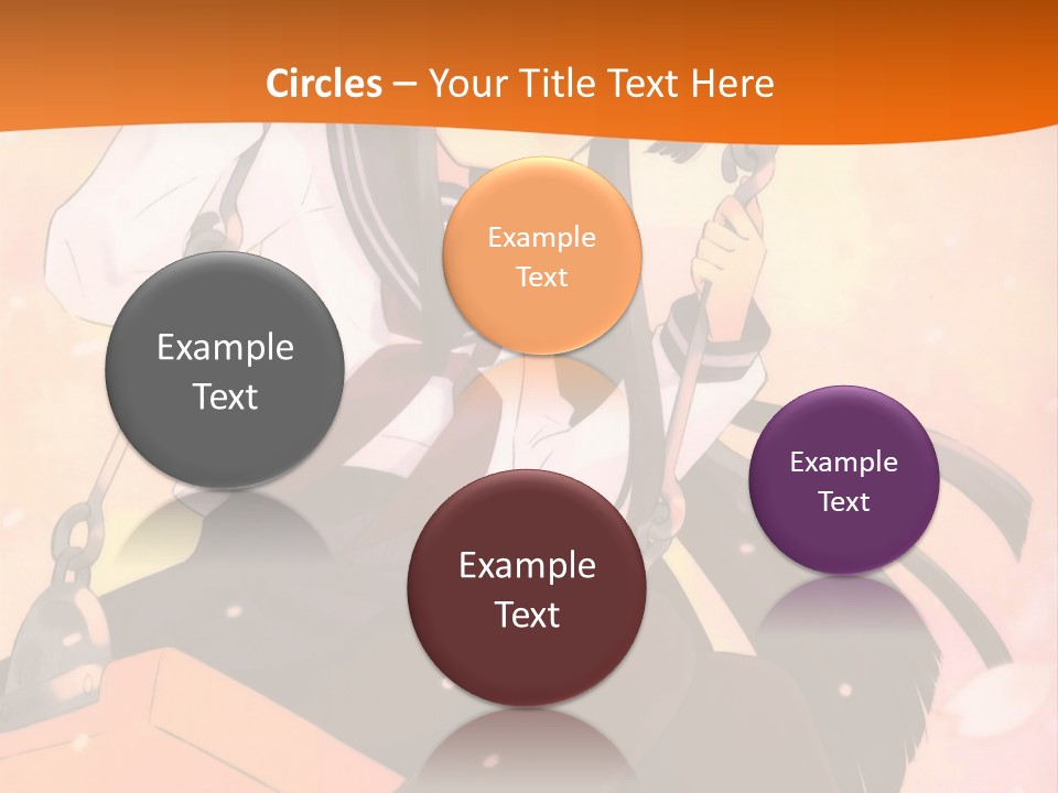 A Girl Sitting On A Swing With A Sword In Her Hand PowerPoint Template