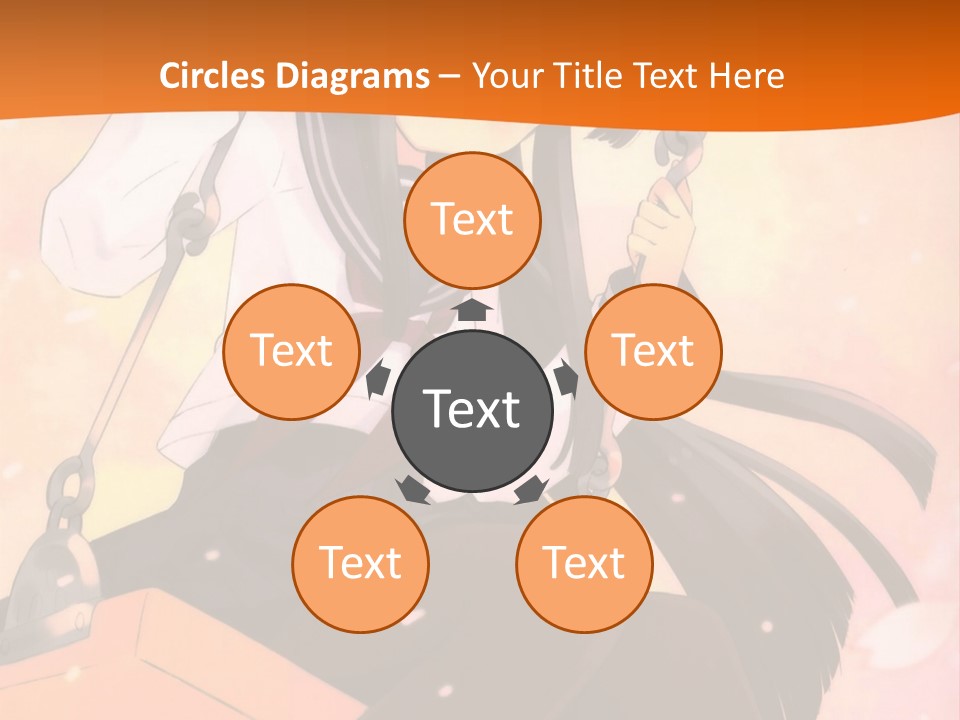 A Girl Sitting On A Swing With A Sword In Her Hand PowerPoint Template