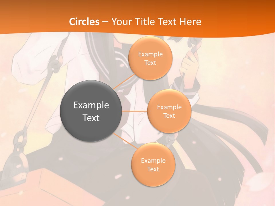 A Girl Sitting On A Swing With A Sword In Her Hand PowerPoint Template