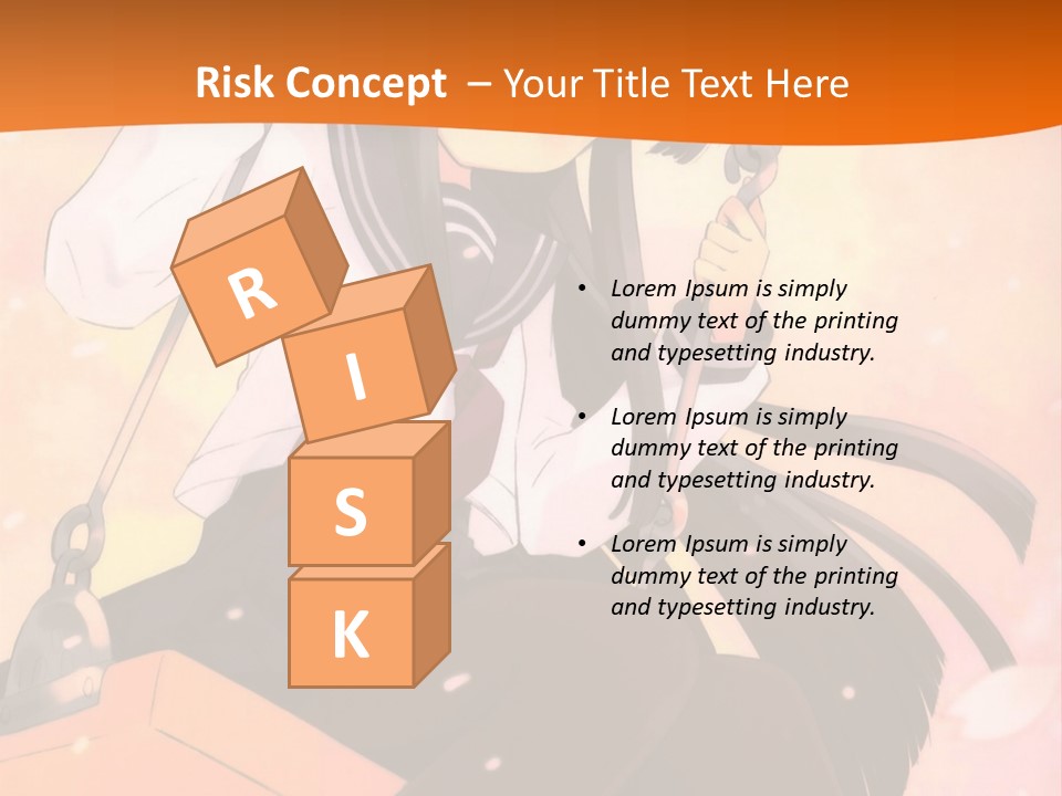 A Girl Sitting On A Swing With A Sword In Her Hand PowerPoint Template