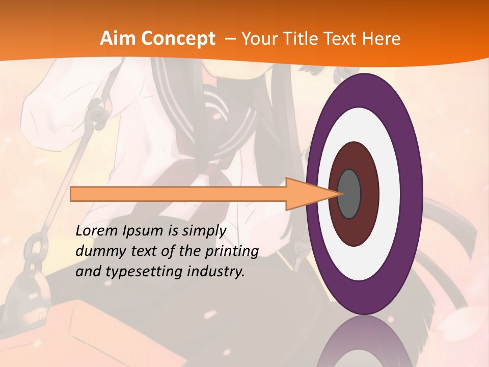 A Girl Sitting On A Swing With A Sword In Her Hand PowerPoint Template