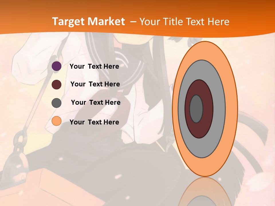 A Girl Sitting On A Swing With A Sword In Her Hand PowerPoint Template