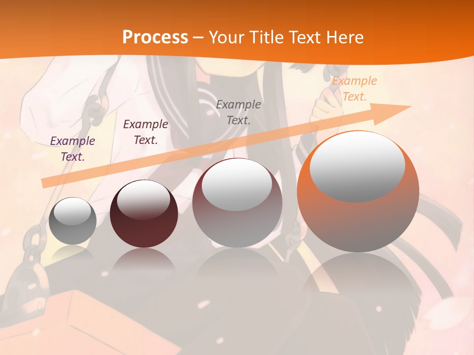 A Girl Sitting On A Swing With A Sword In Her Hand PowerPoint Template