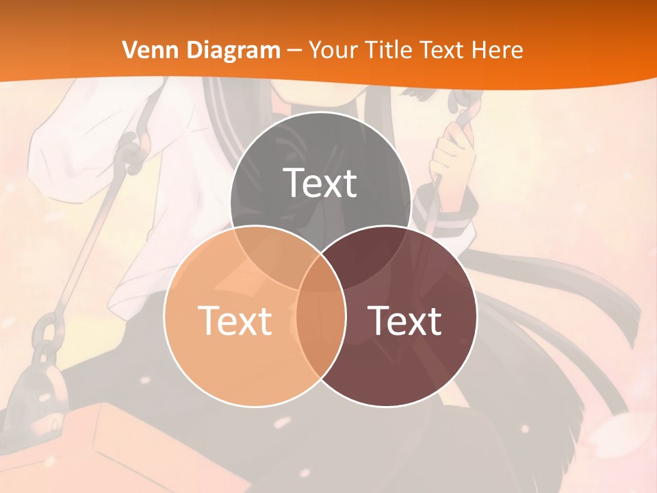 A Girl Sitting On A Swing With A Sword In Her Hand PowerPoint Template