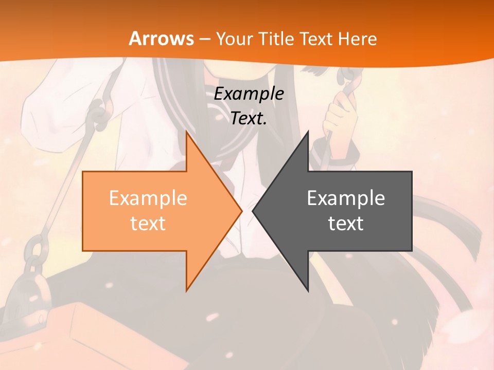 A Girl Sitting On A Swing With A Sword In Her Hand PowerPoint Template