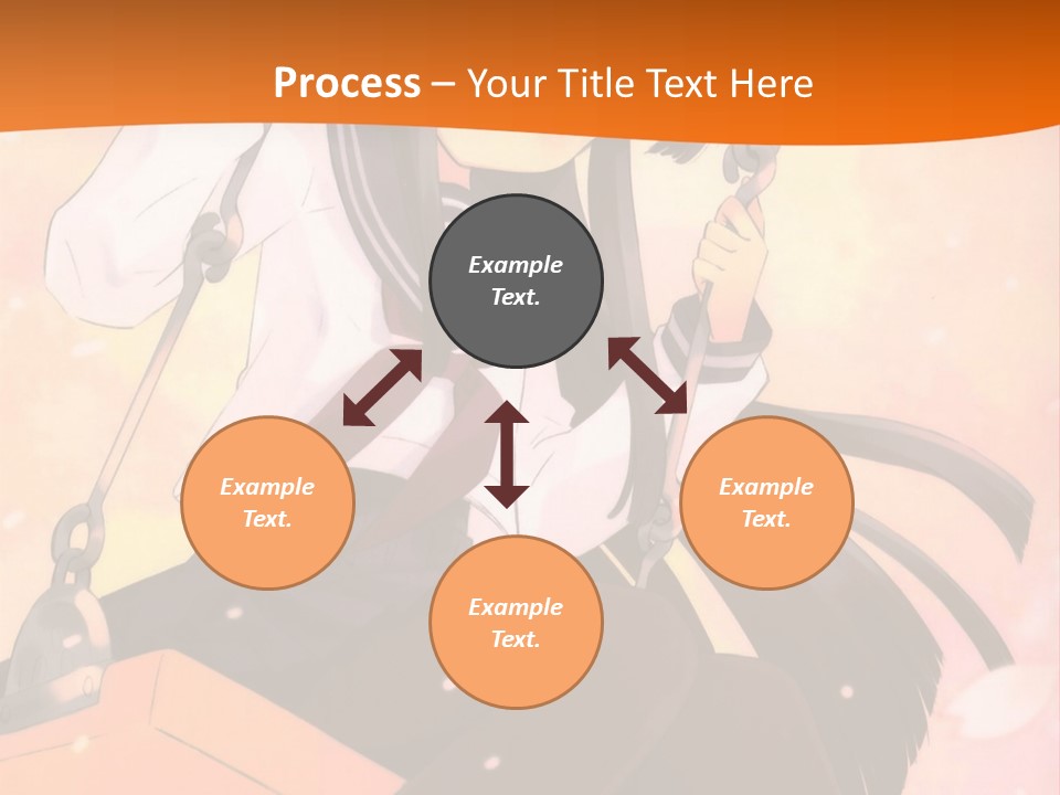 A Girl Sitting On A Swing With A Sword In Her Hand PowerPoint Template