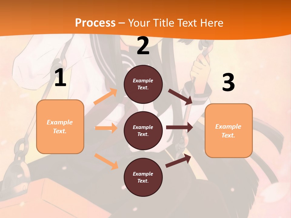 A Girl Sitting On A Swing With A Sword In Her Hand PowerPoint Template