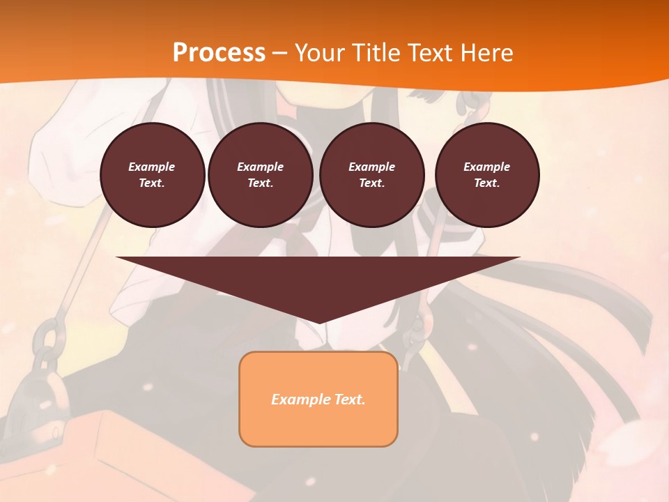 A Girl Sitting On A Swing With A Sword In Her Hand PowerPoint Template