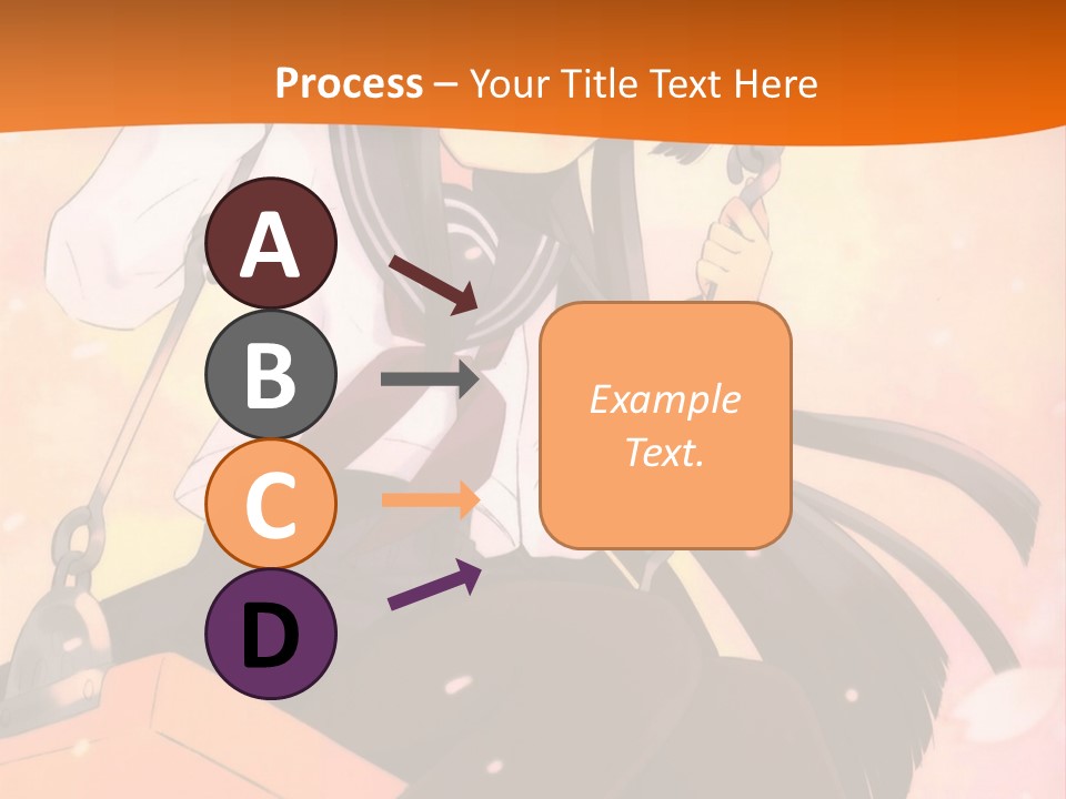 A Girl Sitting On A Swing With A Sword In Her Hand PowerPoint Template