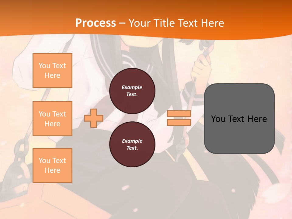 A Girl Sitting On A Swing With A Sword In Her Hand PowerPoint Template