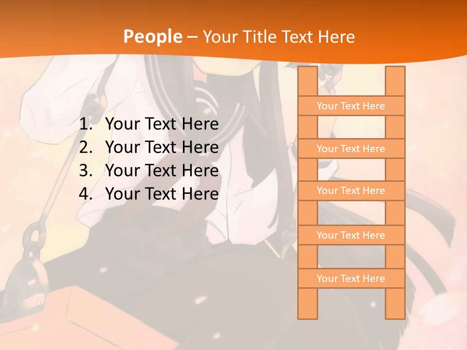 A Girl Sitting On A Swing With A Sword In Her Hand PowerPoint Template