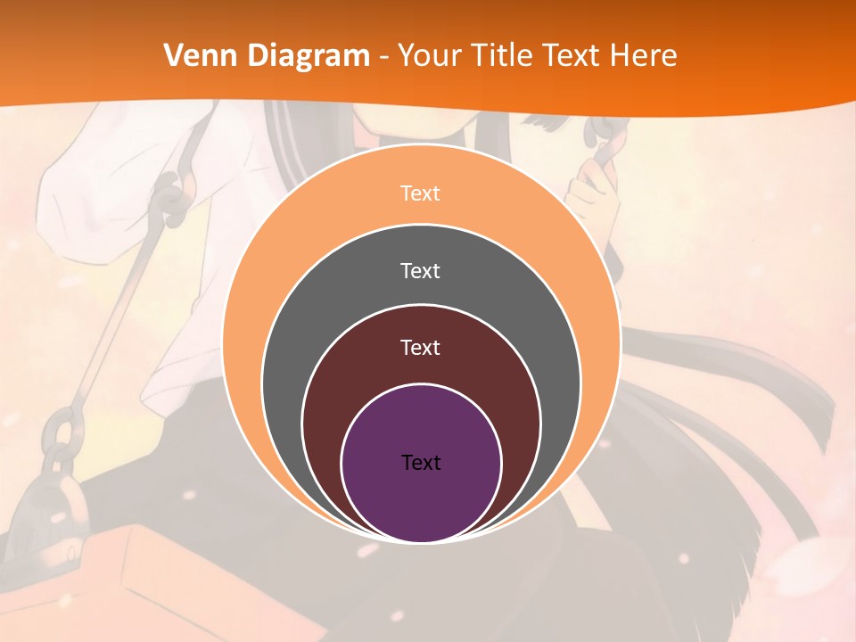 A Girl Sitting On A Swing With A Sword In Her Hand PowerPoint Template