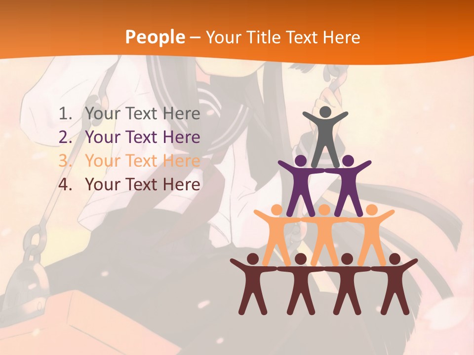 A Girl Sitting On A Swing With A Sword In Her Hand PowerPoint Template