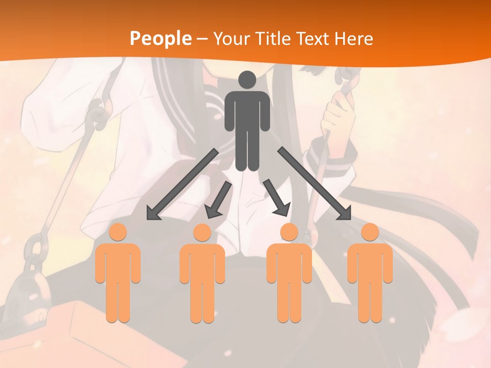 A Girl Sitting On A Swing With A Sword In Her Hand PowerPoint Template