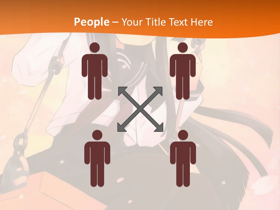 A Girl Sitting On A Swing With A Sword In Her Hand PowerPoint Template