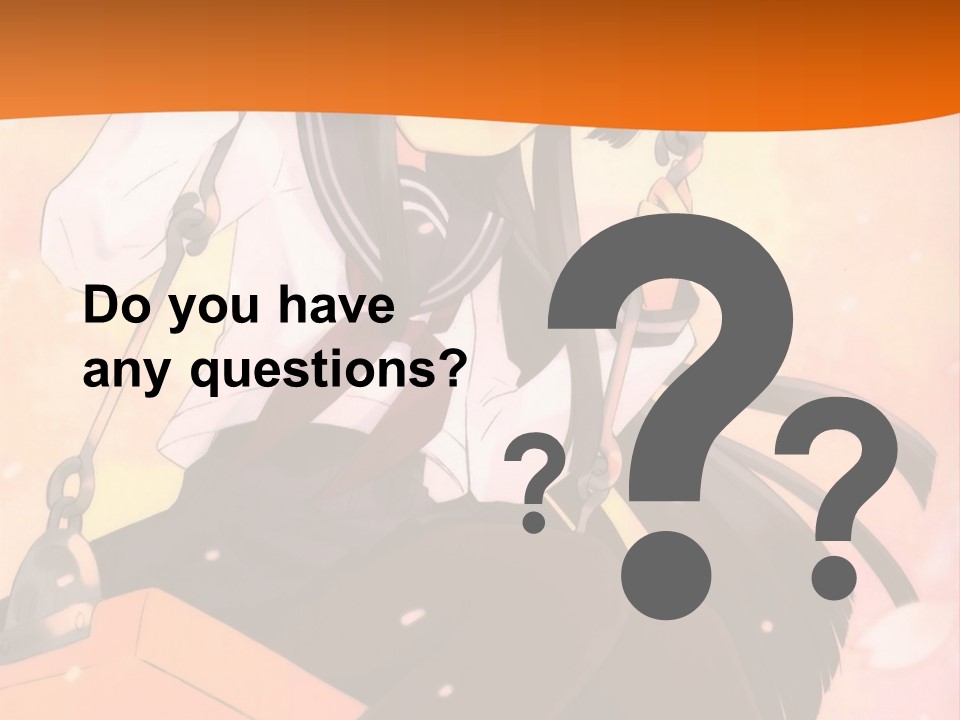 A Girl Sitting On A Swing With A Sword In Her Hand PowerPoint Template