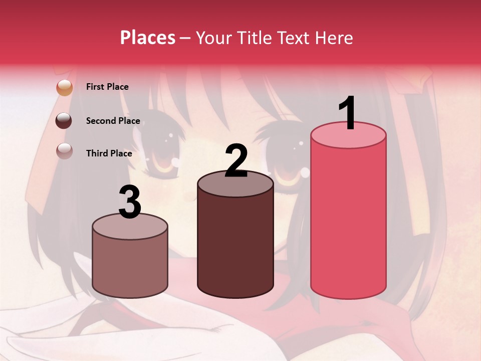 A Anime Girl With A Knife In Her Hand PowerPoint Template