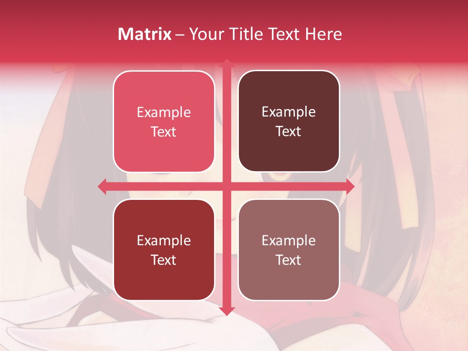 A Anime Girl With A Knife In Her Hand PowerPoint Template