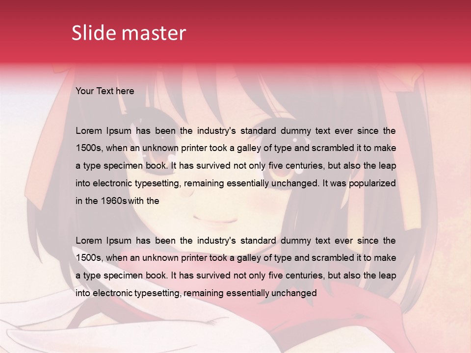 A Anime Girl With A Knife In Her Hand PowerPoint Template