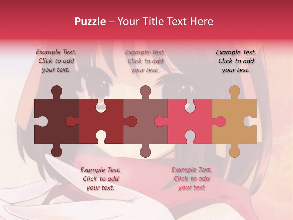 A Anime Girl With A Knife In Her Hand PowerPoint Template