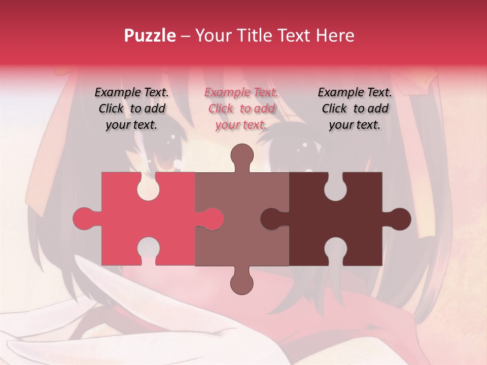 A Anime Girl With A Knife In Her Hand PowerPoint Template