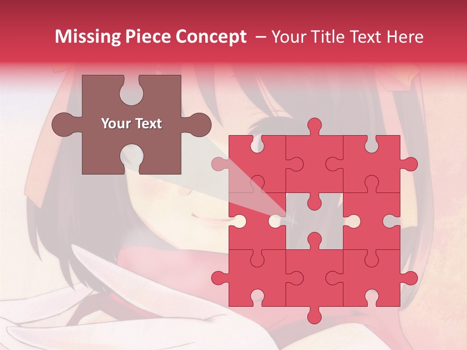 A Anime Girl With A Knife In Her Hand PowerPoint Template