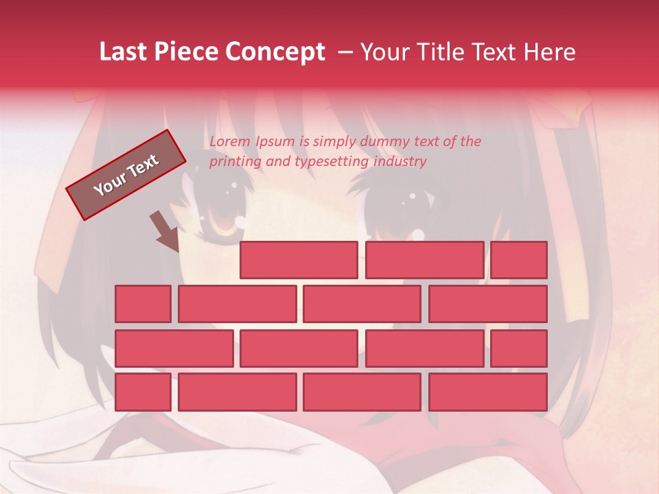A Anime Girl With A Knife In Her Hand PowerPoint Template