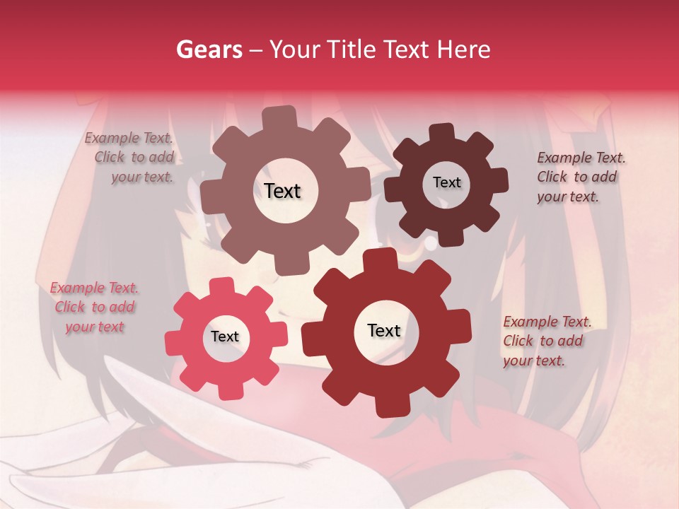 A Anime Girl With A Knife In Her Hand PowerPoint Template
