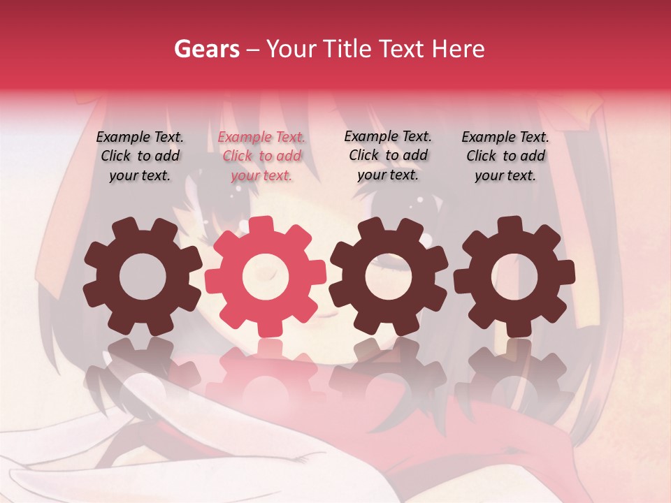 A Anime Girl With A Knife In Her Hand PowerPoint Template