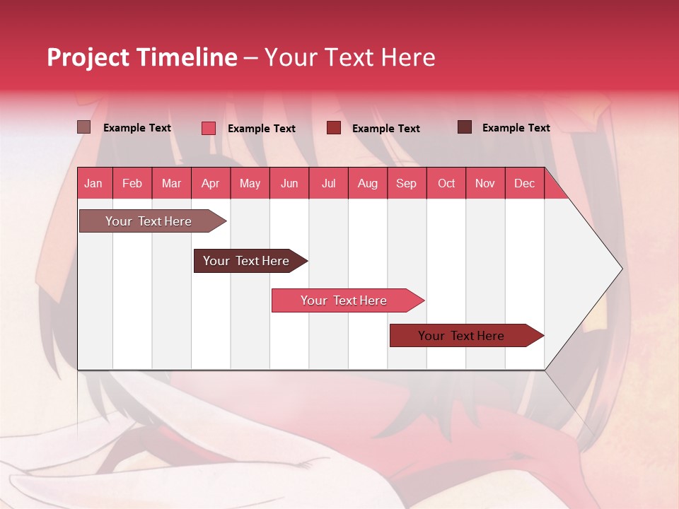 A Anime Girl With A Knife In Her Hand PowerPoint Template