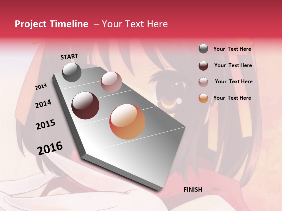 A Anime Girl With A Knife In Her Hand PowerPoint Template