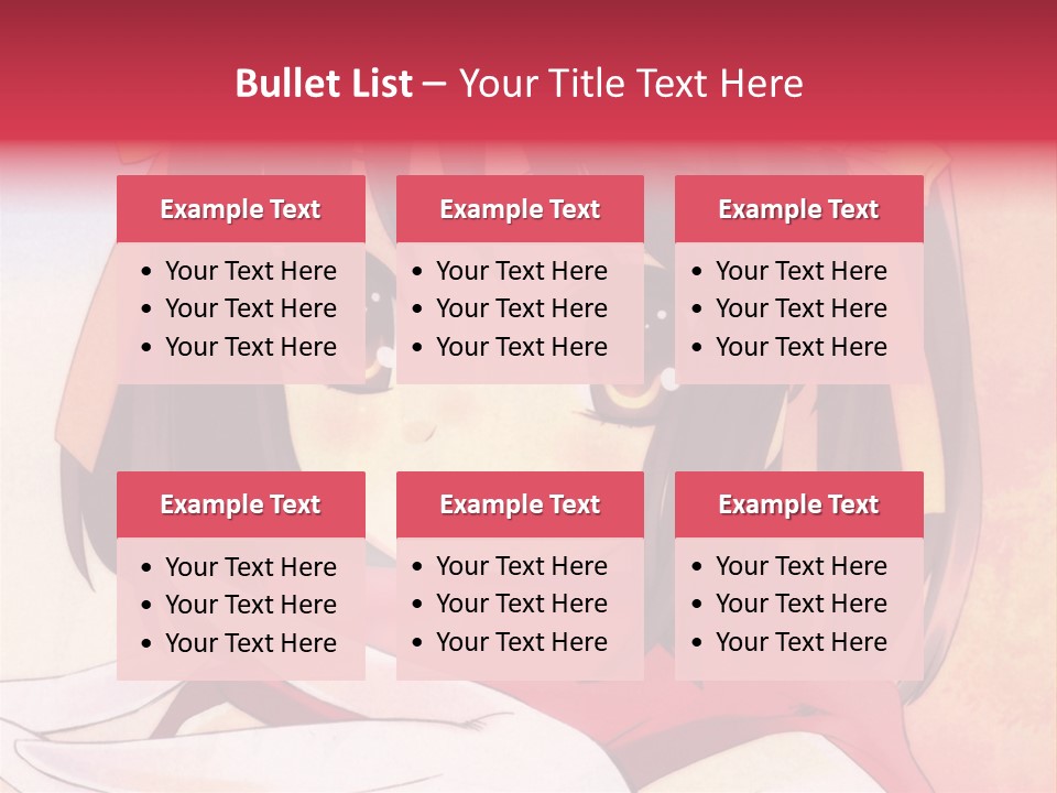 A Anime Girl With A Knife In Her Hand PowerPoint Template