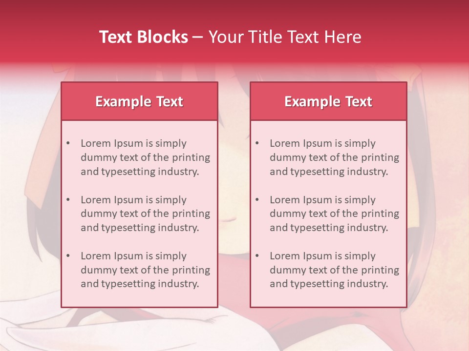 A Anime Girl With A Knife In Her Hand PowerPoint Template