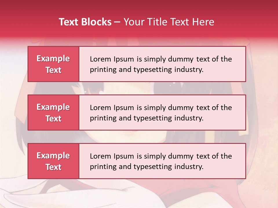 A Anime Girl With A Knife In Her Hand PowerPoint Template