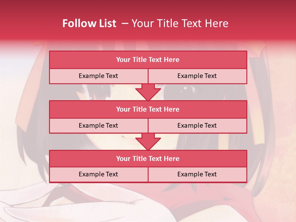 A Anime Girl With A Knife In Her Hand PowerPoint Template