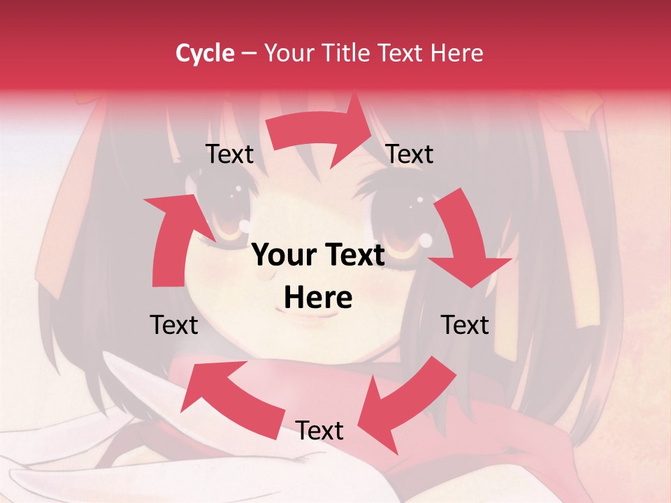 A Anime Girl With A Knife In Her Hand PowerPoint Template