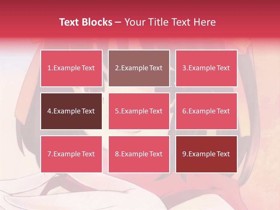 A Anime Girl With A Knife In Her Hand PowerPoint Template