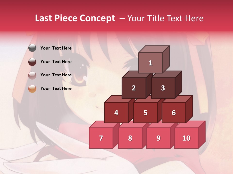 A Anime Girl With A Knife In Her Hand PowerPoint Template