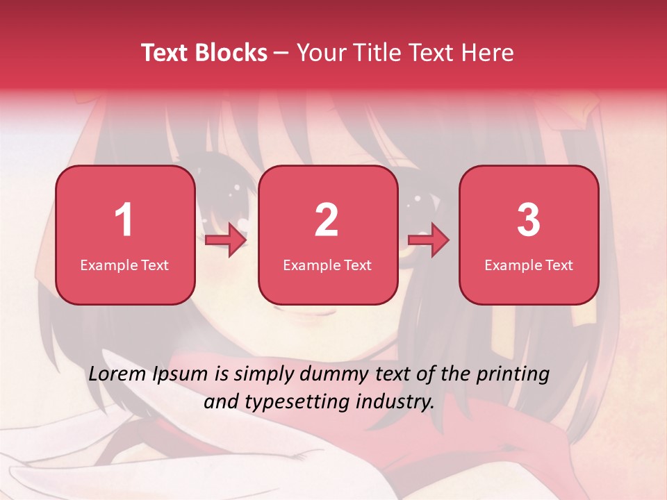 A Anime Girl With A Knife In Her Hand PowerPoint Template